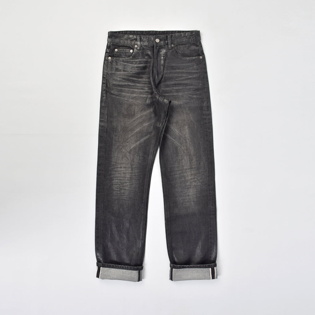 Custom Men's Selvedge Denim Waxed Baggy Jeans