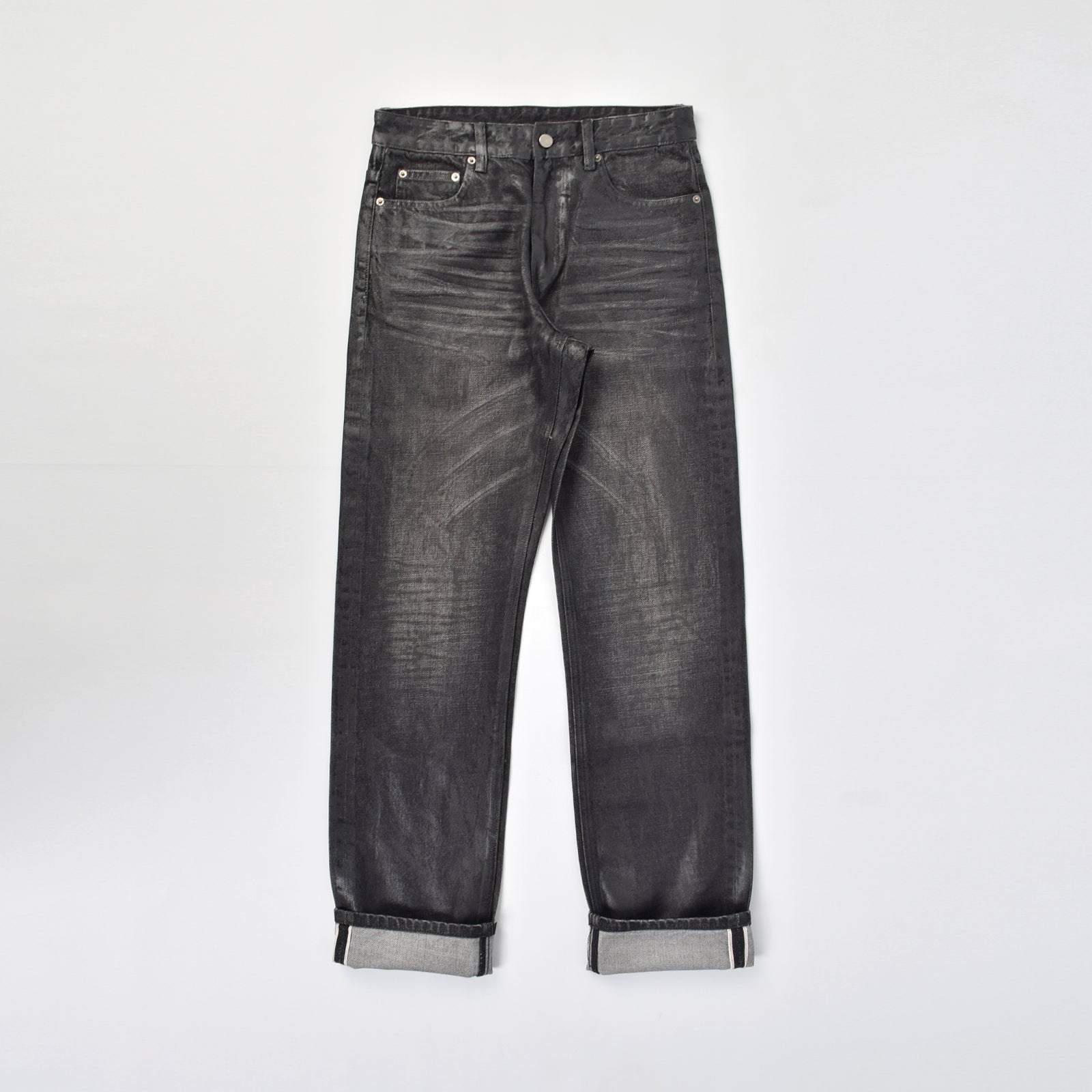 Custom Men's Selvedge Denim Waxed Baggy Jeans