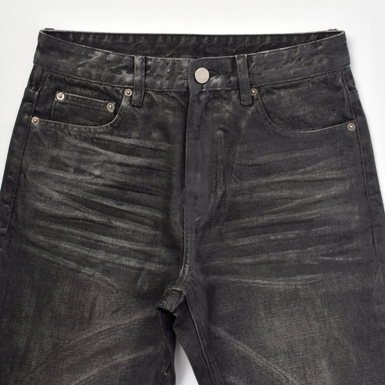 Custom Men's Selvedge Denim Waxed Baggy Jeans