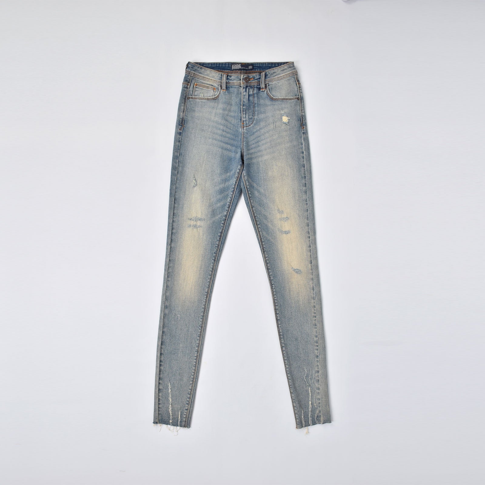 Custom Women's Distressed Washed Skinny Jeans
