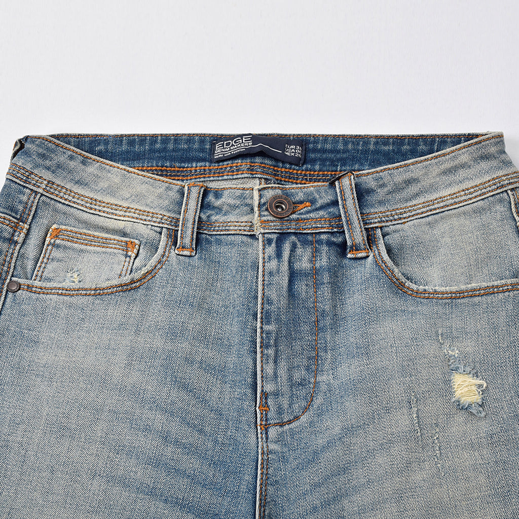 Custom Women's Distressed Washed Skinny Jeans