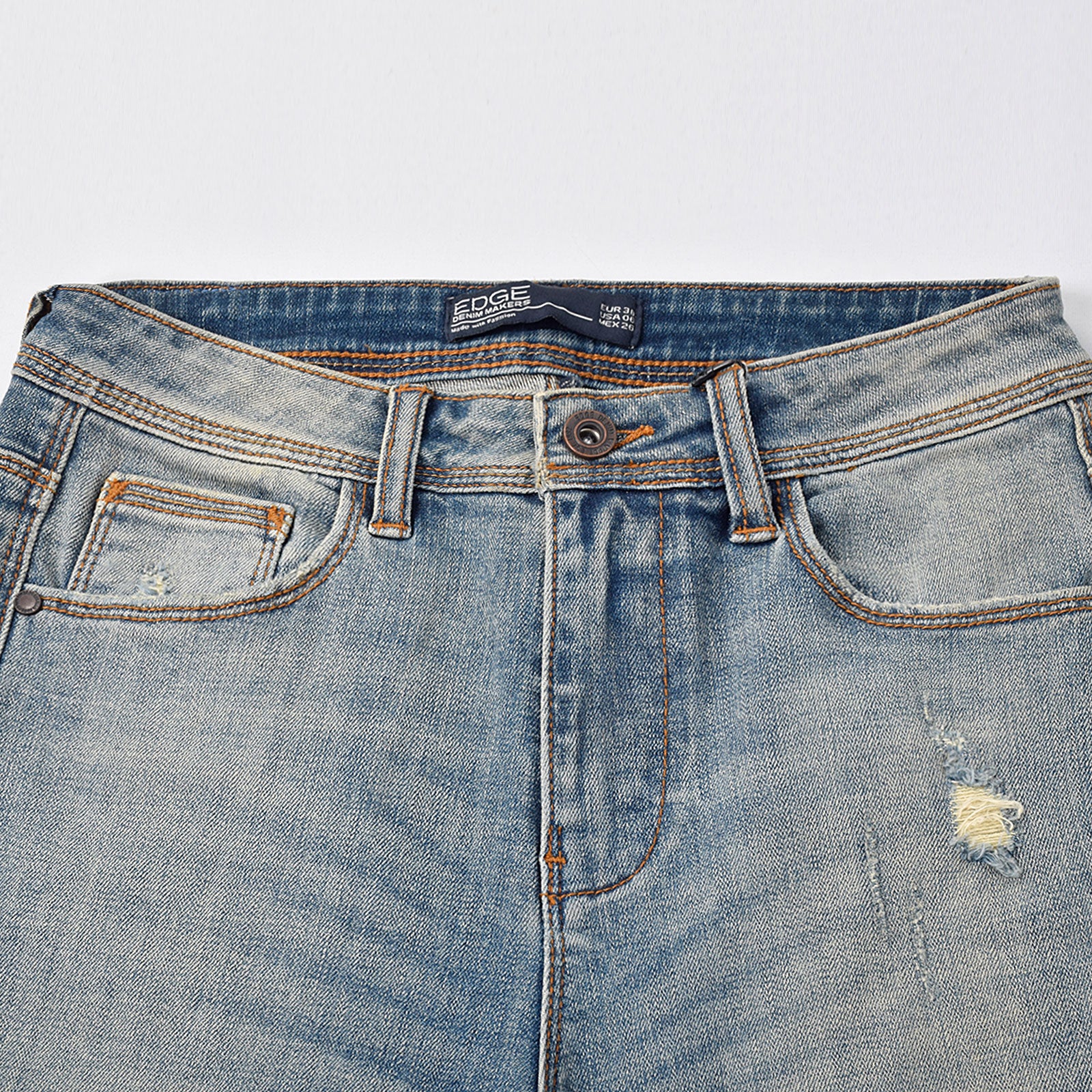 Custom Women's Distressed Washed Skinny Jeans