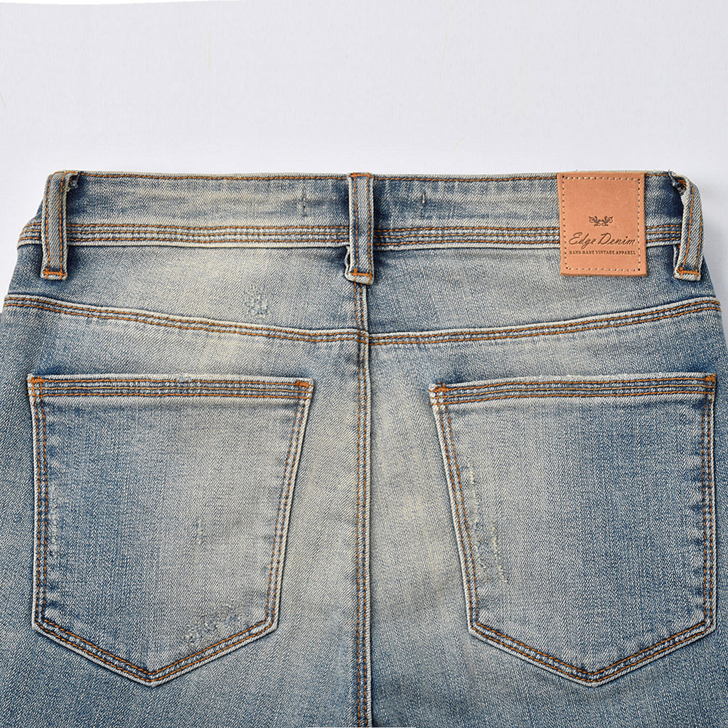 Custom Women's Distressed Washed Skinny Jeans