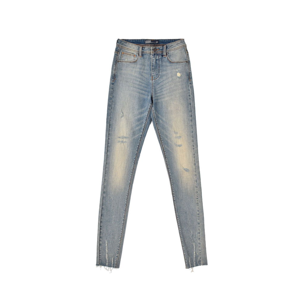 Custom Women's Distressed Washed Skinny Jeans