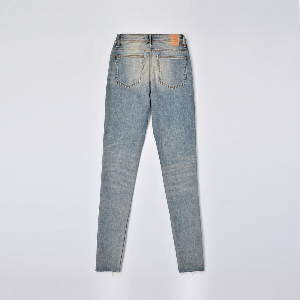 Custom Women's Distressed Washed Skinny Jeans