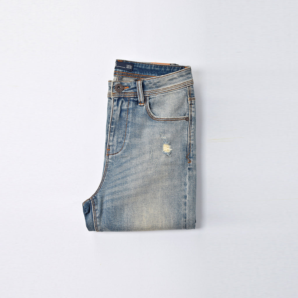 Custom Women's Distressed Washed Skinny Jeans