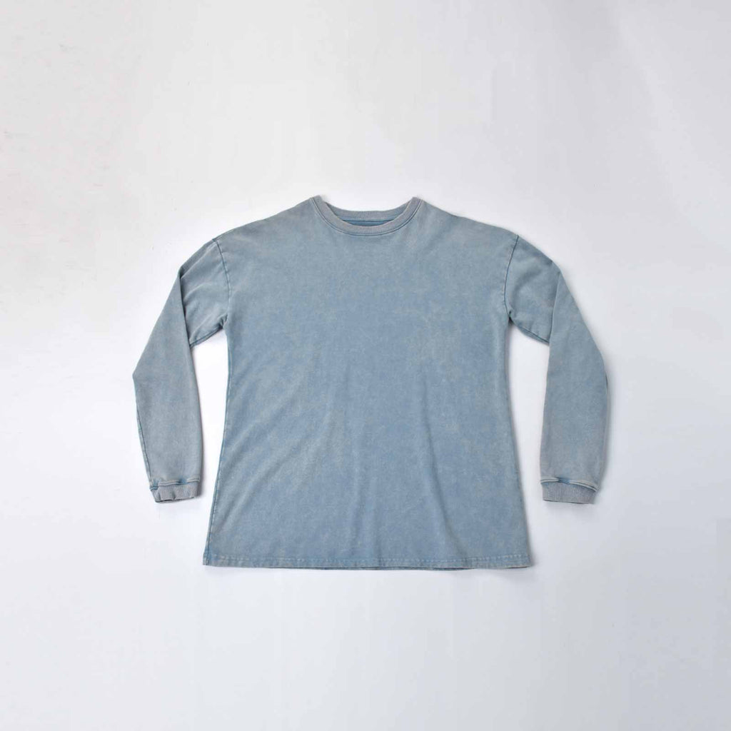 Custom Men's Long Sleeve Washed Sweat Shirts