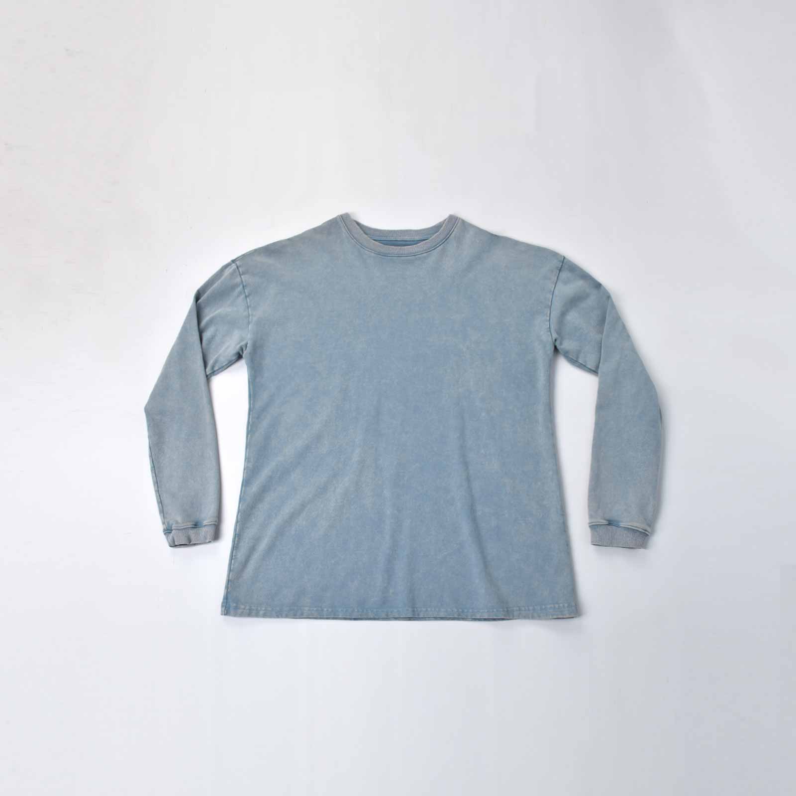 Custom Men's Long Sleeve Washed Sweat Shirts