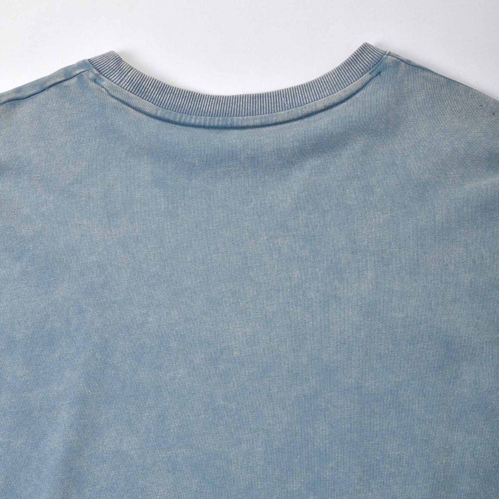 Custom Men's Long Sleeve Washed Sweat Shirts