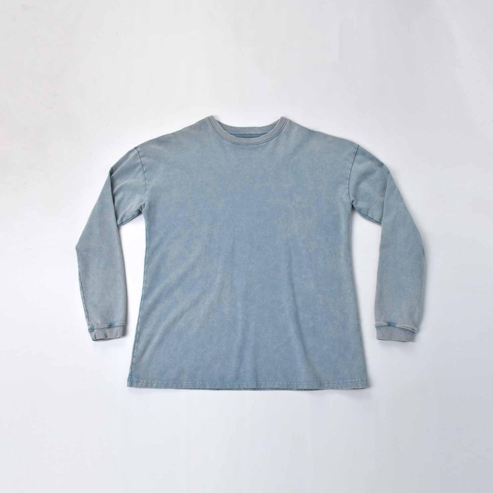 Custom Men's Long Sleeve Washed Sweat Shirts