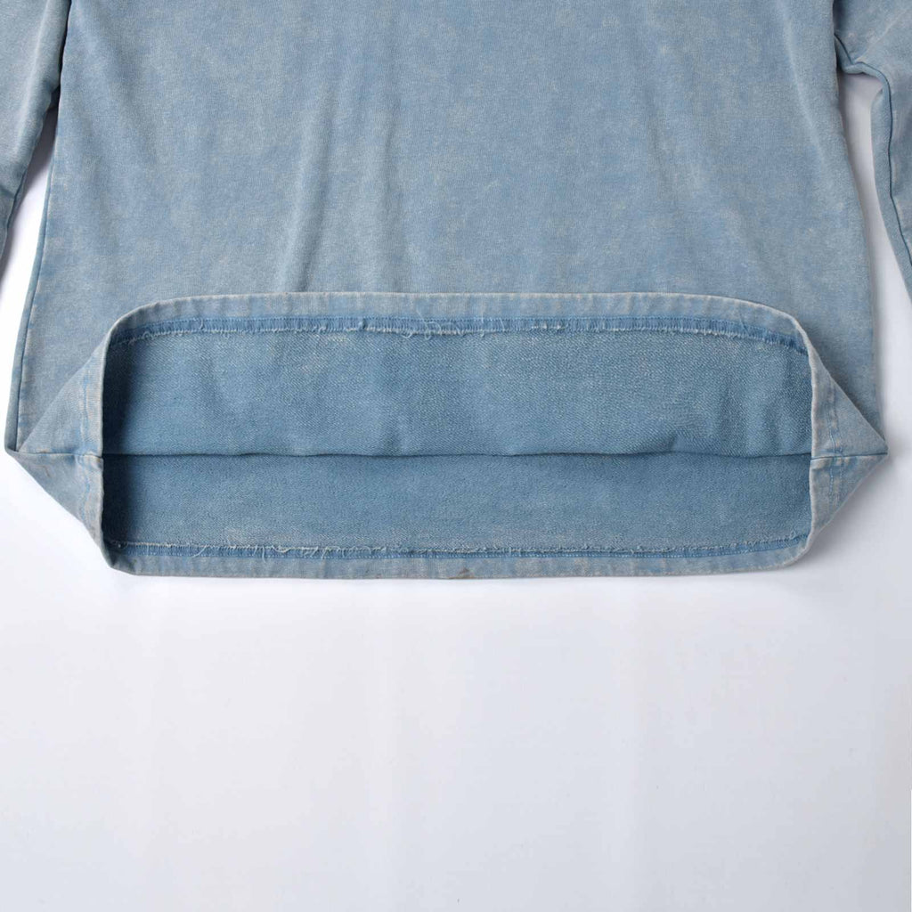 Custom Men's Long Sleeve Washed Sweat Shirts