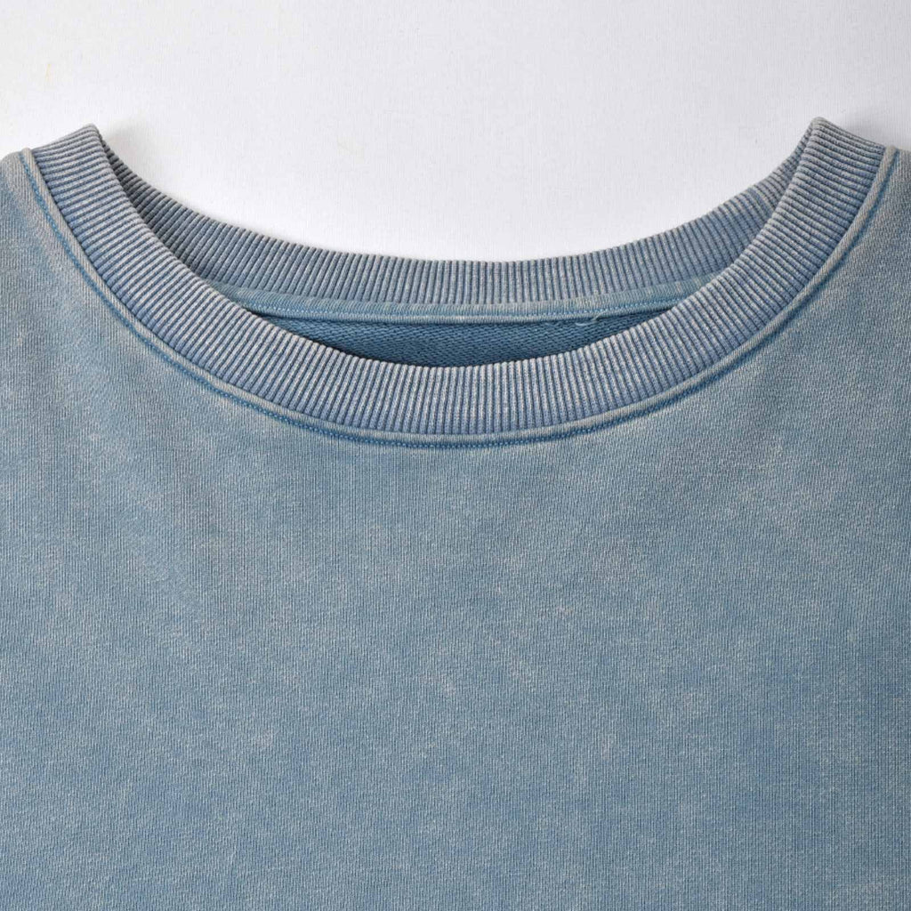 Custom Men's Long Sleeve Washed Sweat Shirts