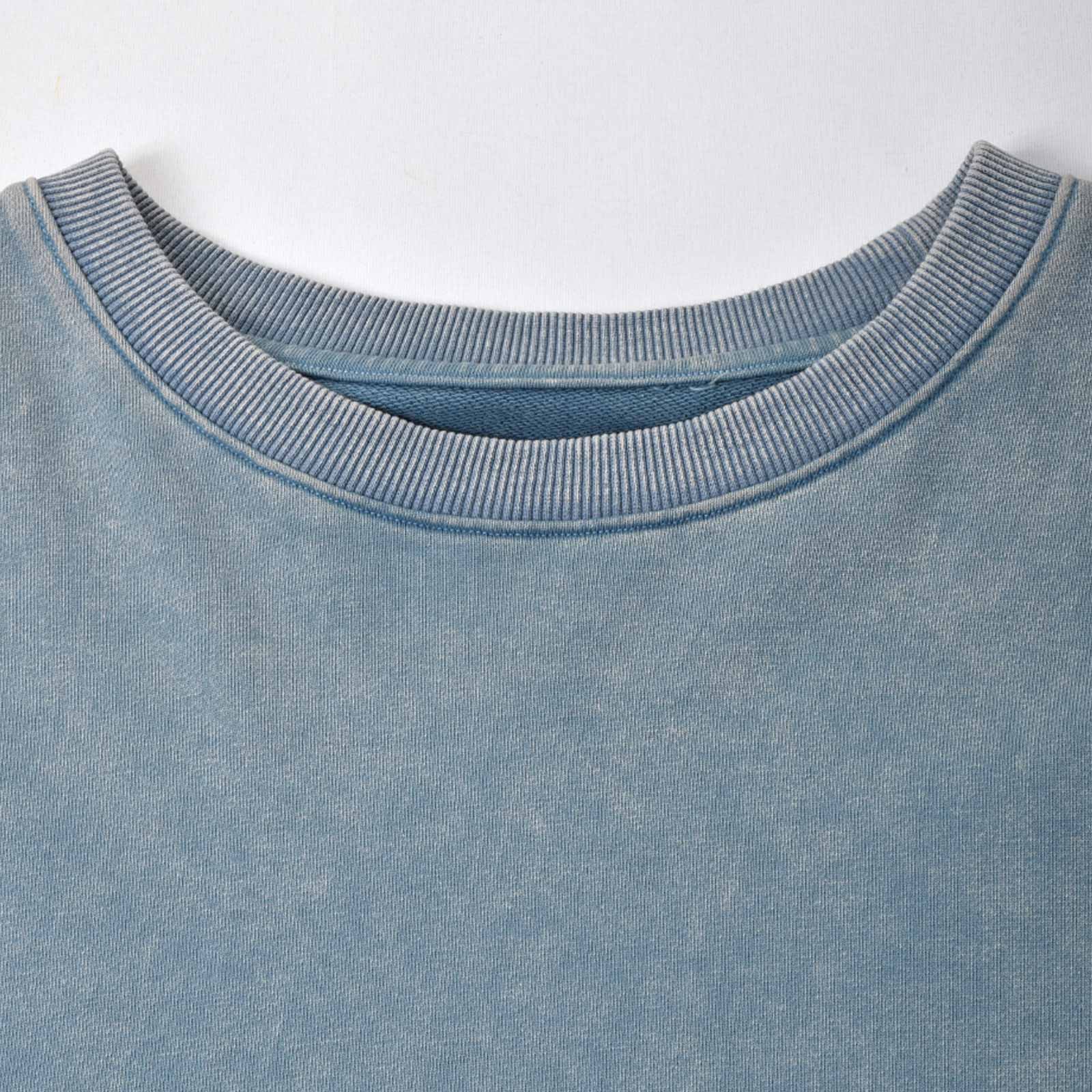Custom Men's Long Sleeve Washed Sweat Shirts