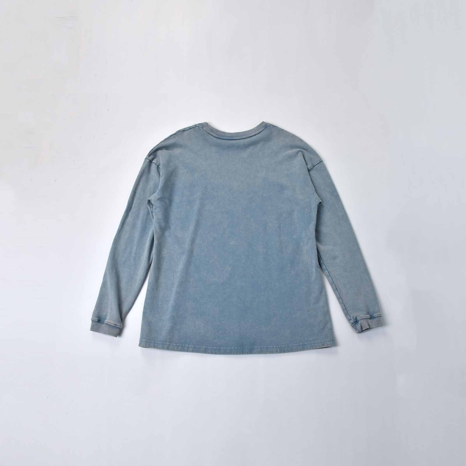 Custom Men's Long Sleeve Washed Sweat Shirts