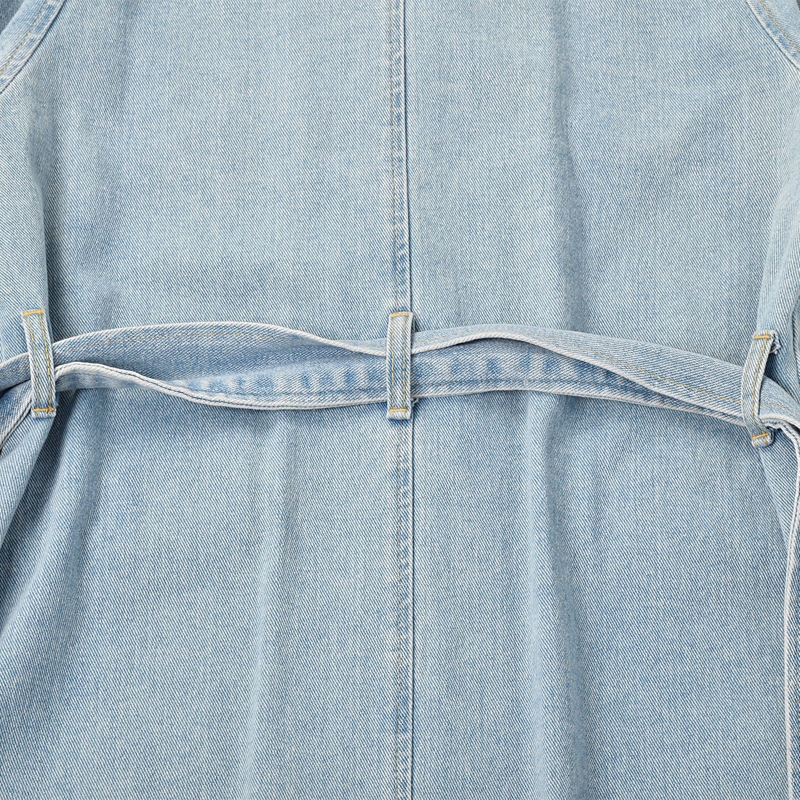 Custom Women's Blue Plain Denim Long Jacket