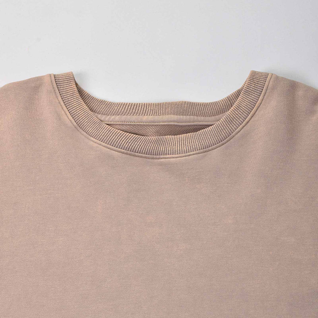 Custom Unisex Plain Washed Long Sleeve Sweat Shirts