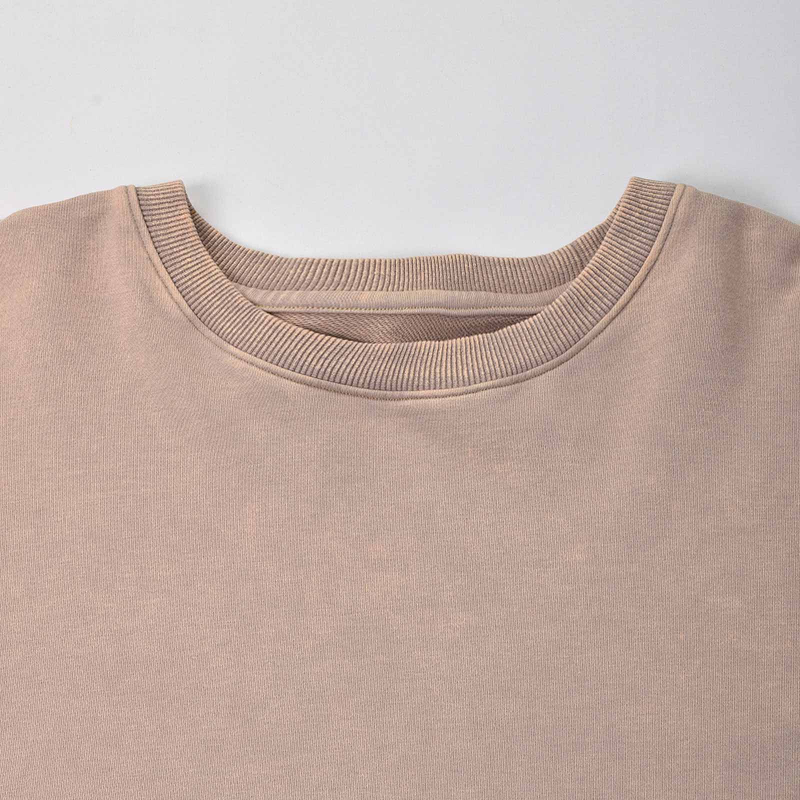 Custom Unisex Plain Washed Long Sleeve Sweat Shirts