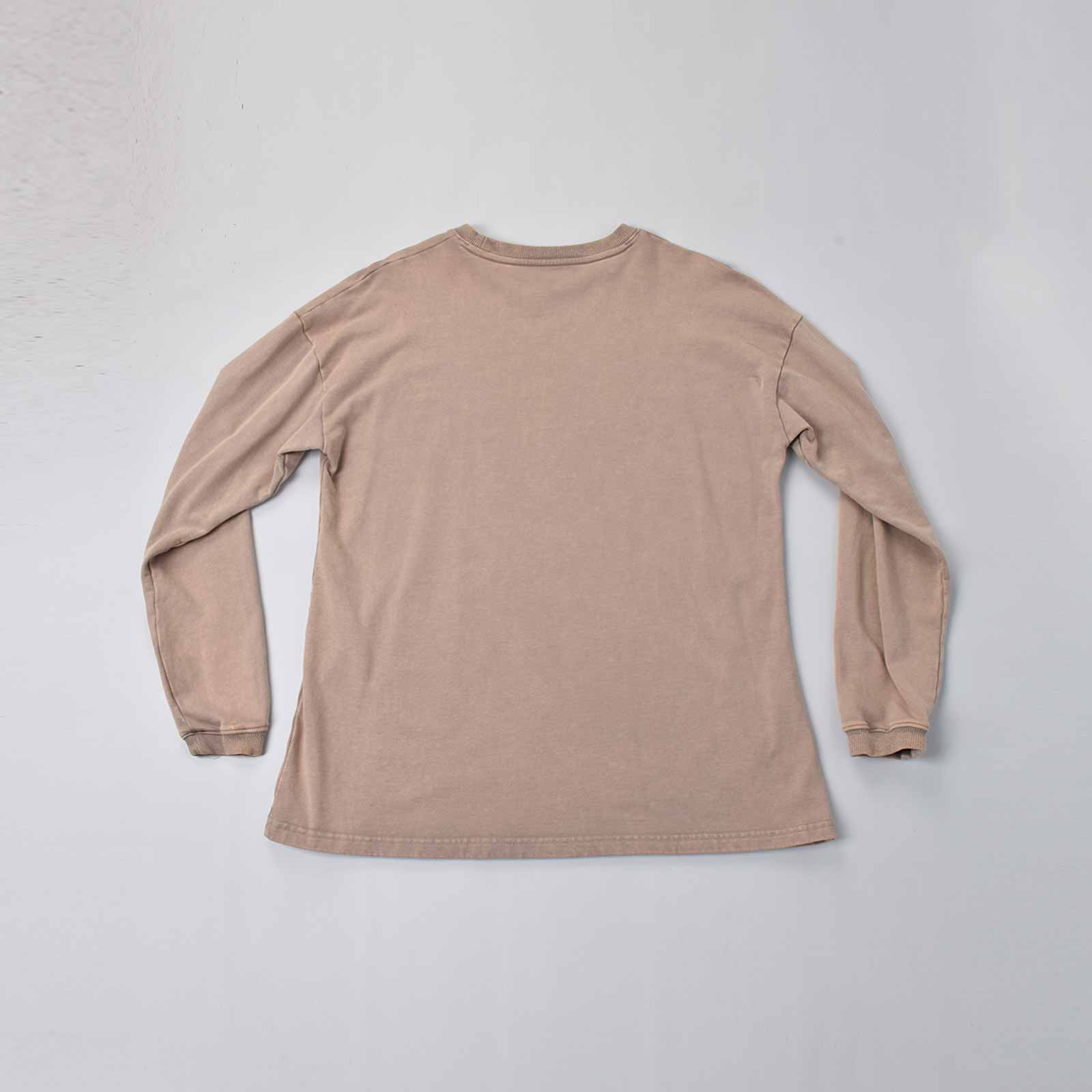 Custom Unisex Plain Washed Long Sleeve Sweat Shirts