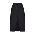 Custom Women's Black Split Maxi Long Denim Skirts