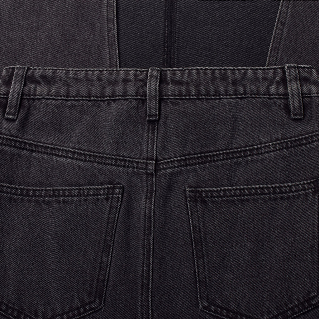 Custom Women's Black Split Maxi Long Denim Skirts
