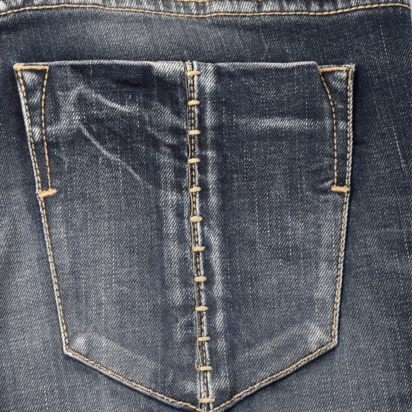 Custom Men's Indigo Blue Washed Slim Fit Jeans