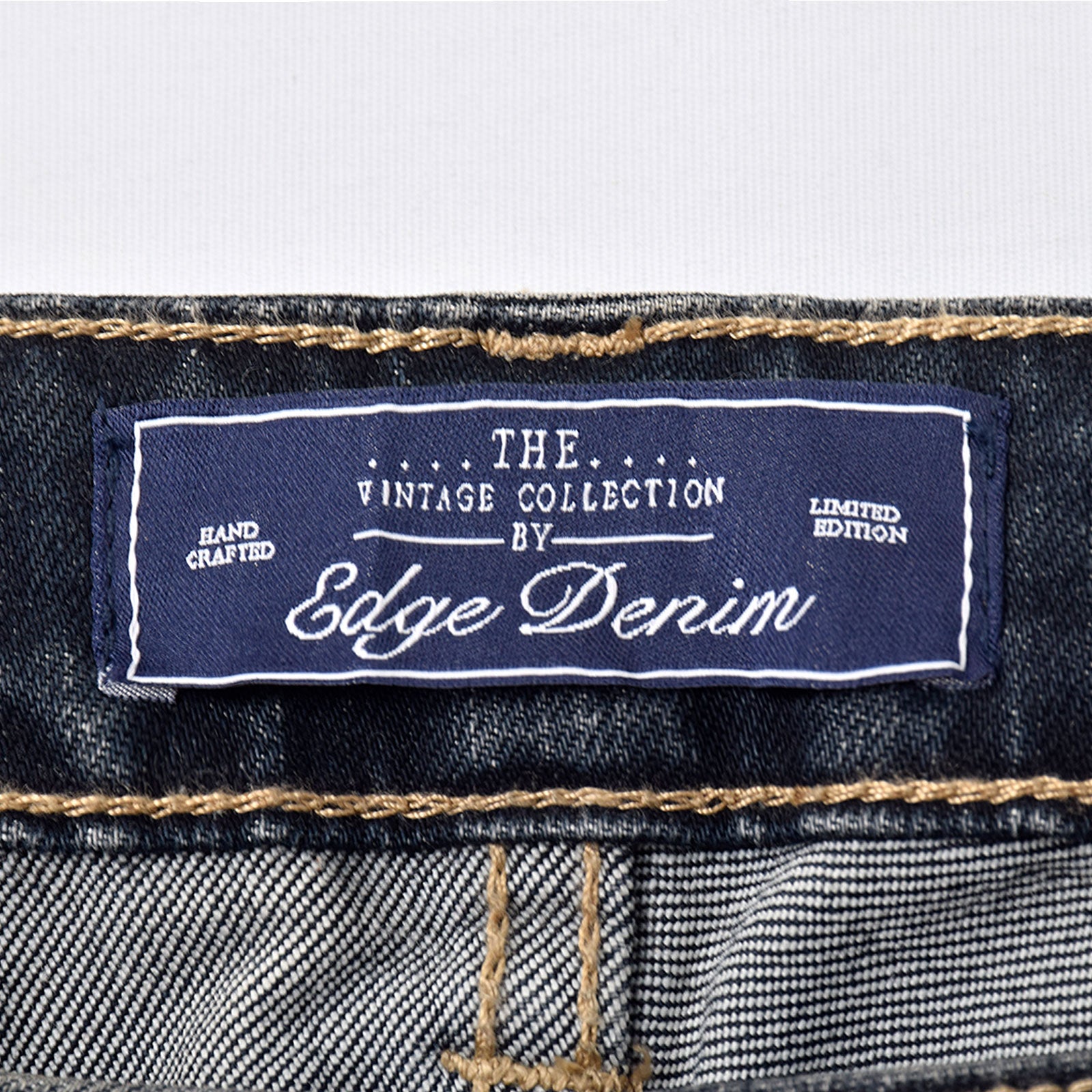 Custom Men's Indigo Blue Washed Slim Fit Jeans