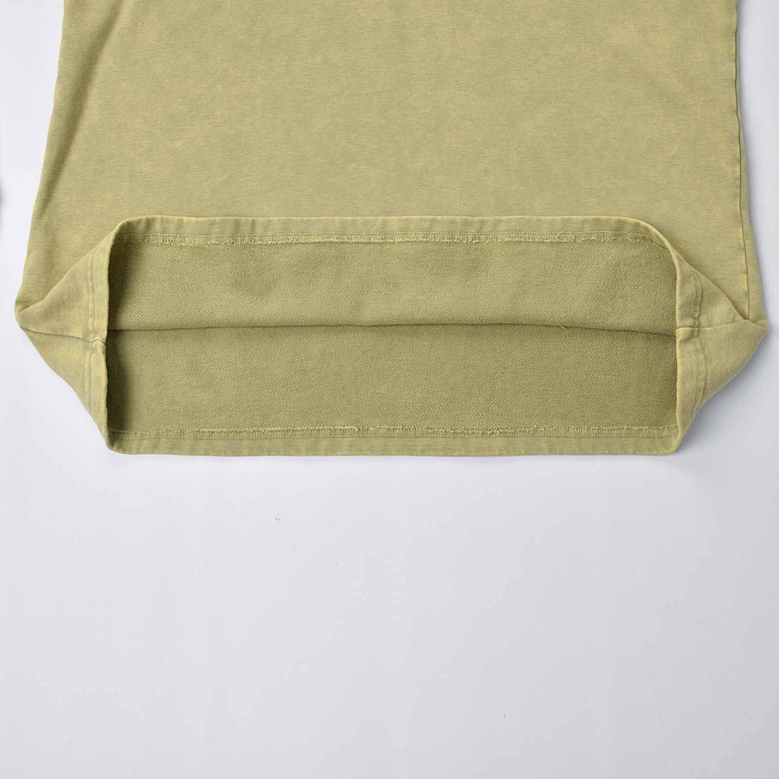 Custom Unisex Green Washed Long Sleeve Sweat Shirts