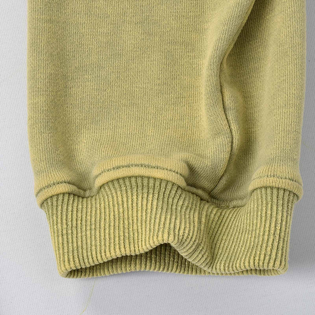 Custom Unisex Green Washed Long Sleeve Sweat Shirts