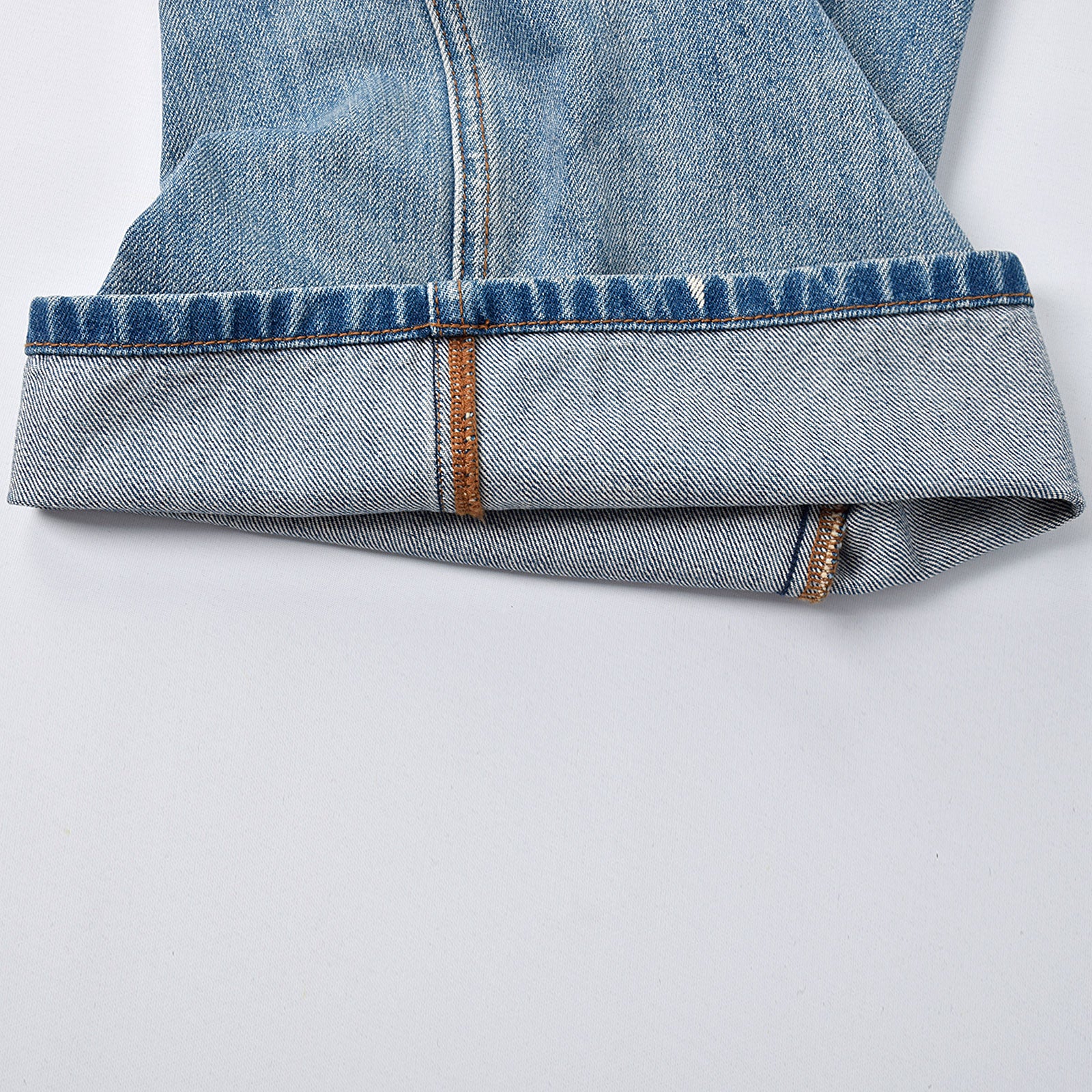 Custom Men's Blue Baggy Taper Fit Washed Denim Jeans Pant
