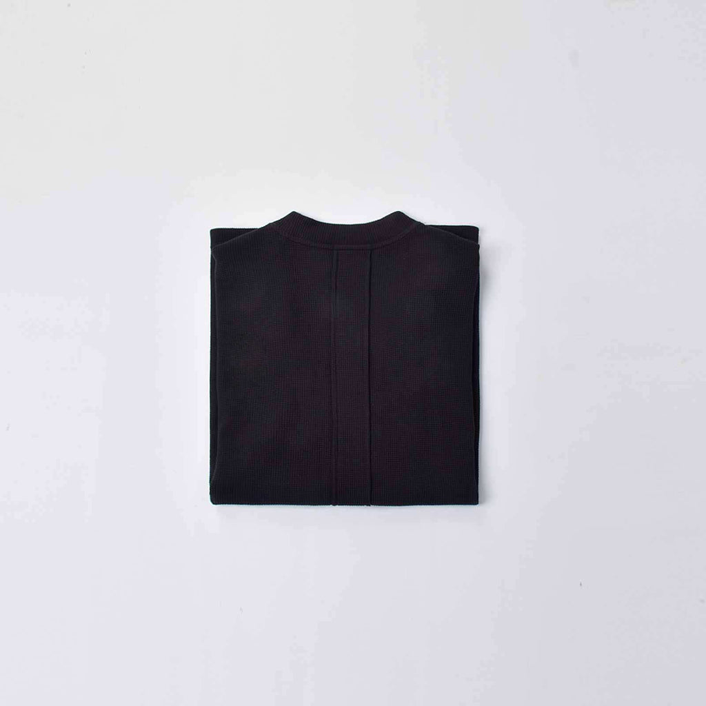 Custom Unisex Oversized Waffle Fabric Mock Neck T-shirts