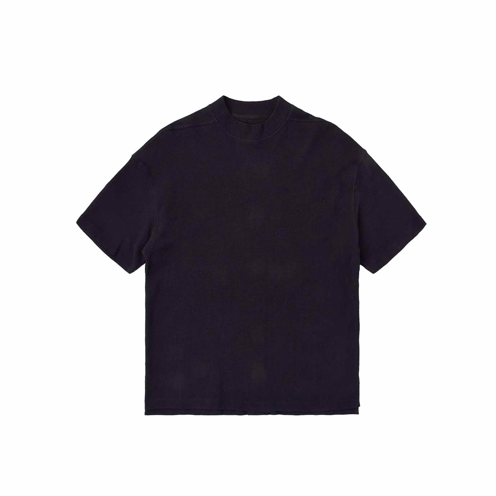 Custom Unisex Oversized Waffle Fabric Mock Neck T-shirts