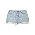 Custom Women's Distressed Washed Mini Denim Skirt