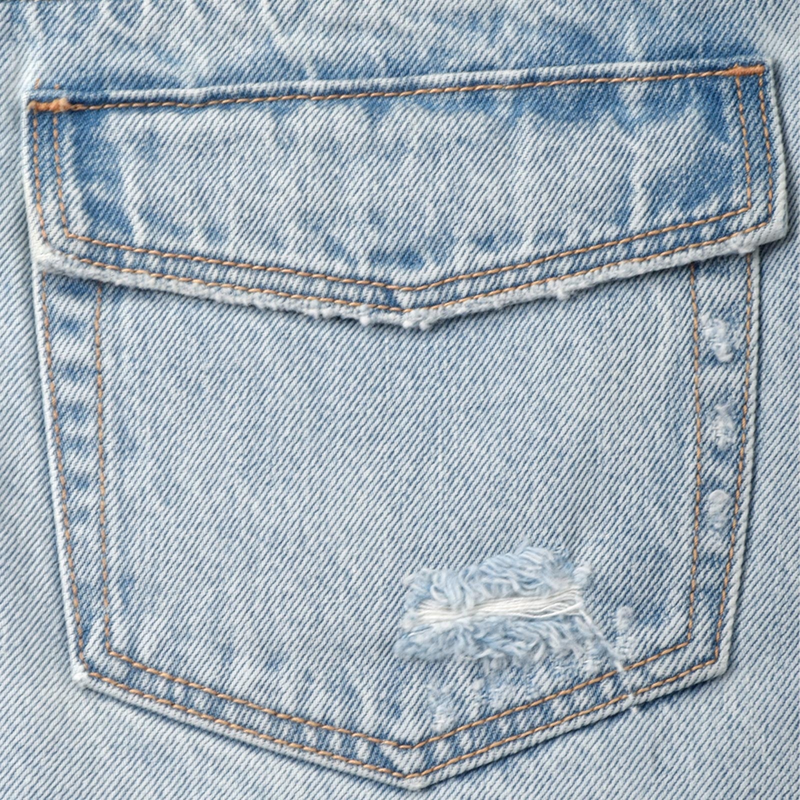 Custom Women's Distressed Washed Mini Denim Skirt