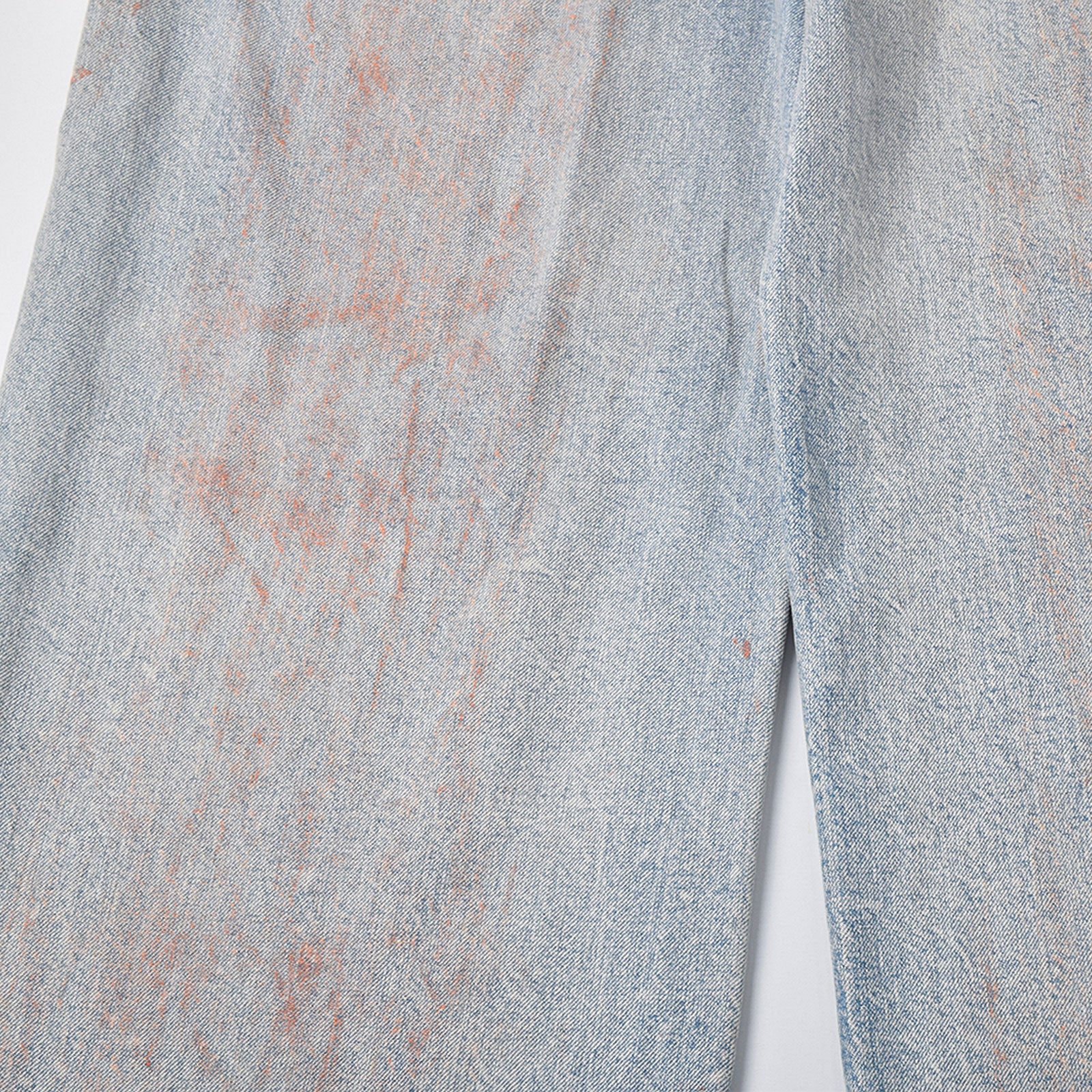 Custom Men's Dirty Washed Straight Leg Baggy Fit Jeans