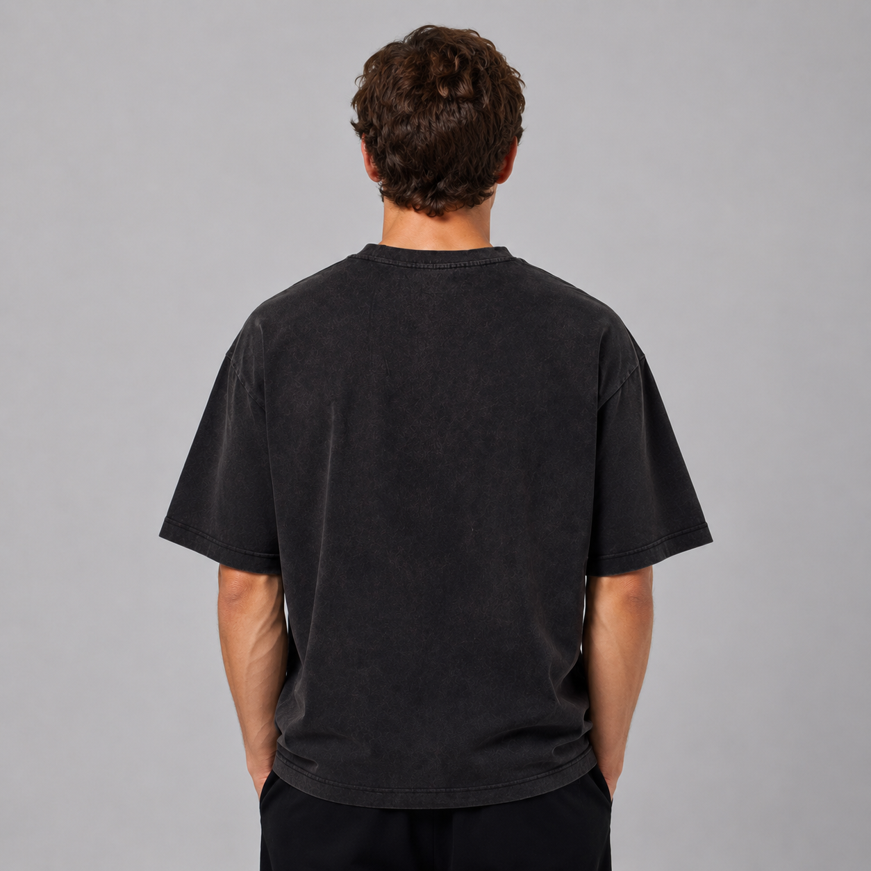 Custom Unisex Vintage Washed Black Oversized T-Shirts