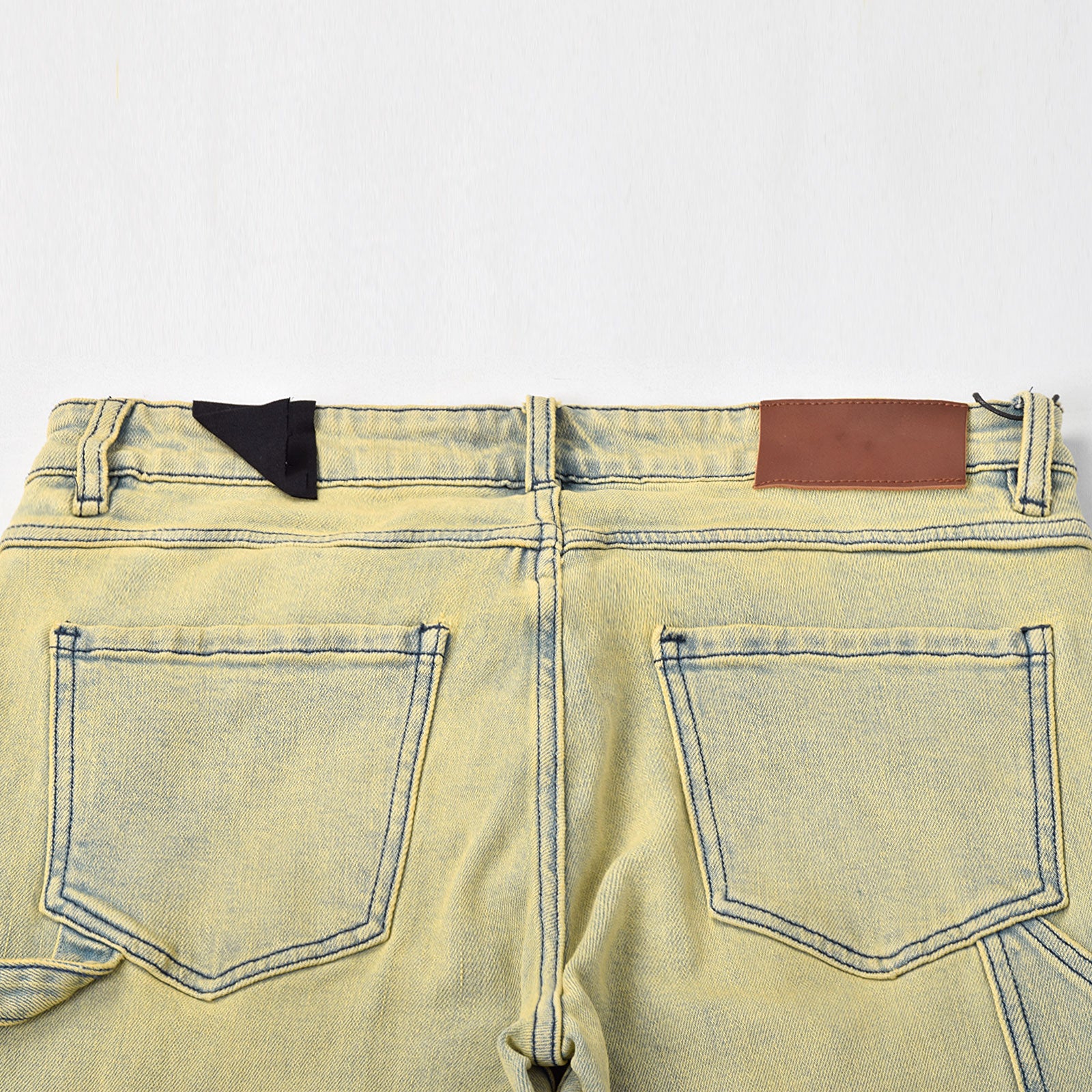Custom Men's 98%Cotton 2%Spandex Washed Skinny Stretch Jeans