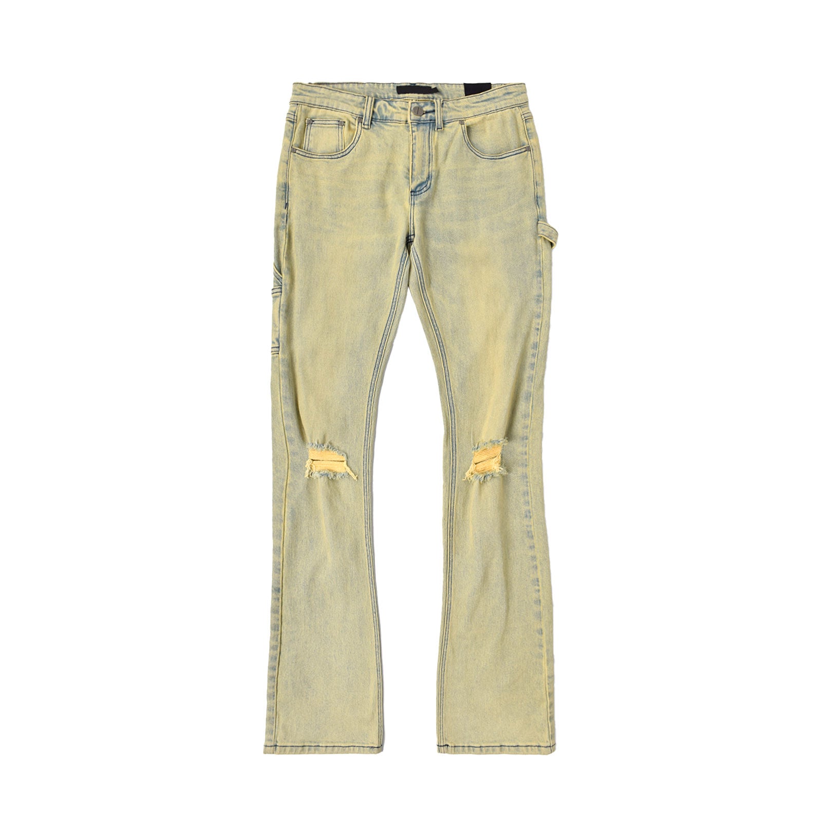 Custom Men's 98%Cotton 2%Spandex Washed Skinny Stretch Jeans