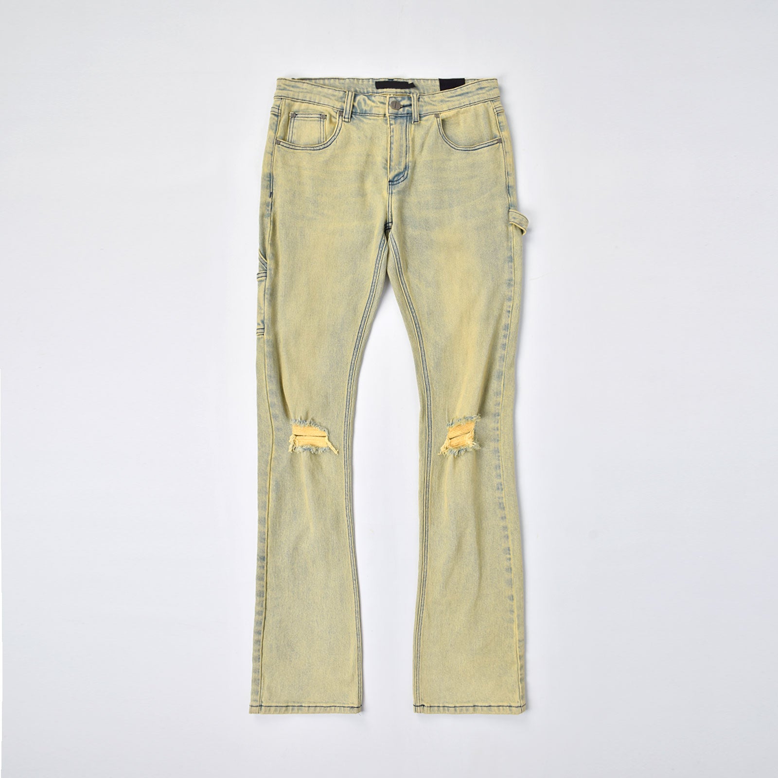 Custom Men's 98%Cotton 2%Spandex Washed Skinny Stretch Jeans