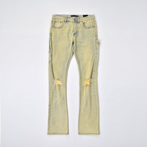 Custom Men's 98%Cotton 2%Spandex Washed Skinny Stretch Jeans