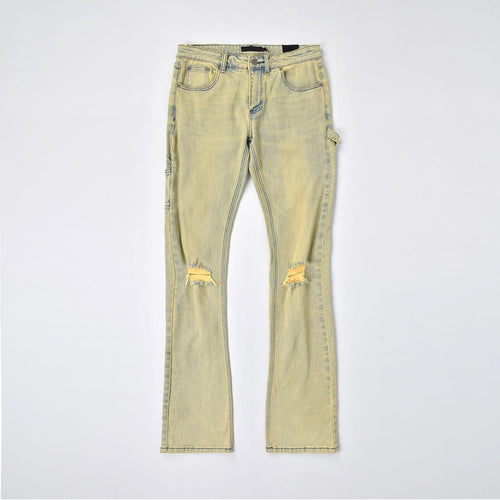 Custom Men's 98%Cotton 2%Spandex Washed Skinny Stretch Jeans