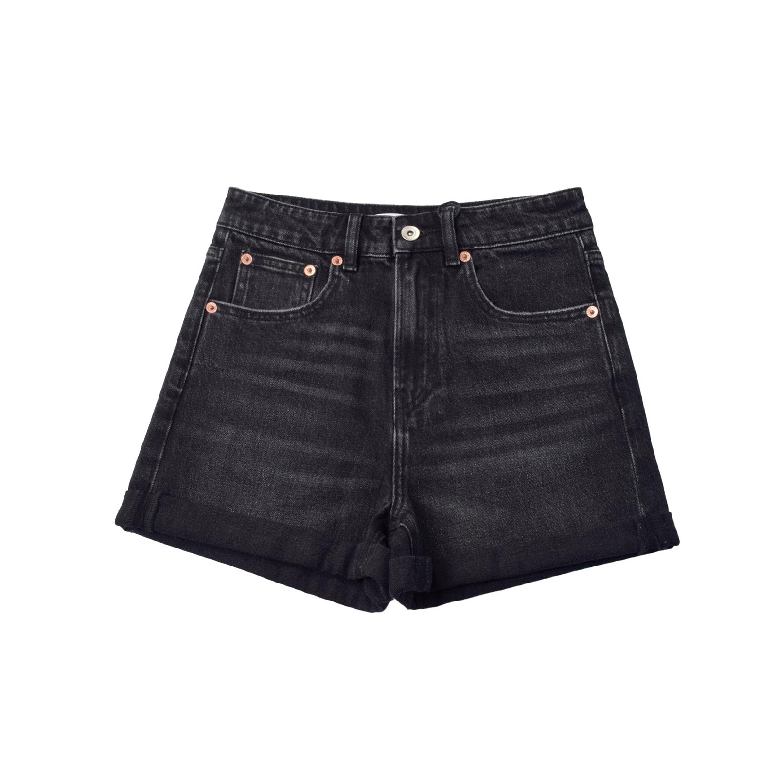 Custom Women's Black Mini Denim Shorts