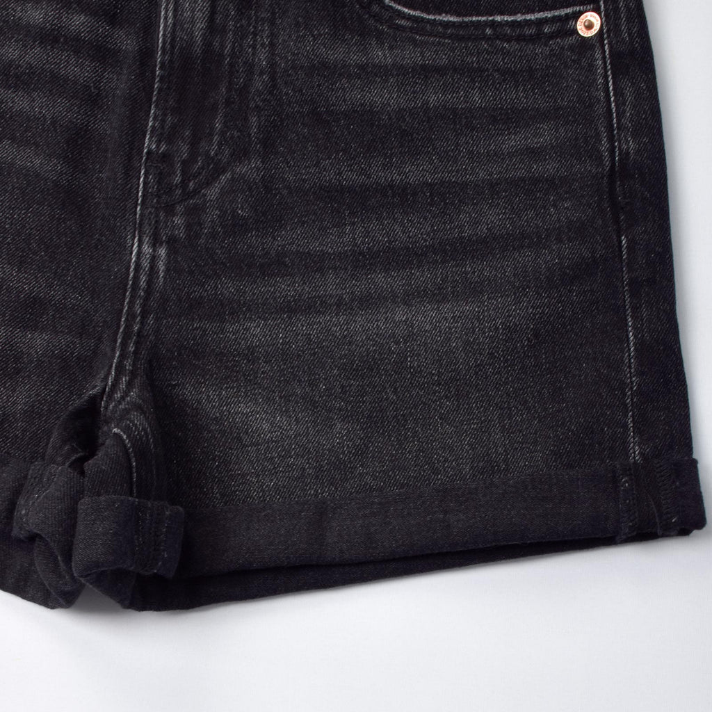 Custom Women's Black Mini Denim Shorts