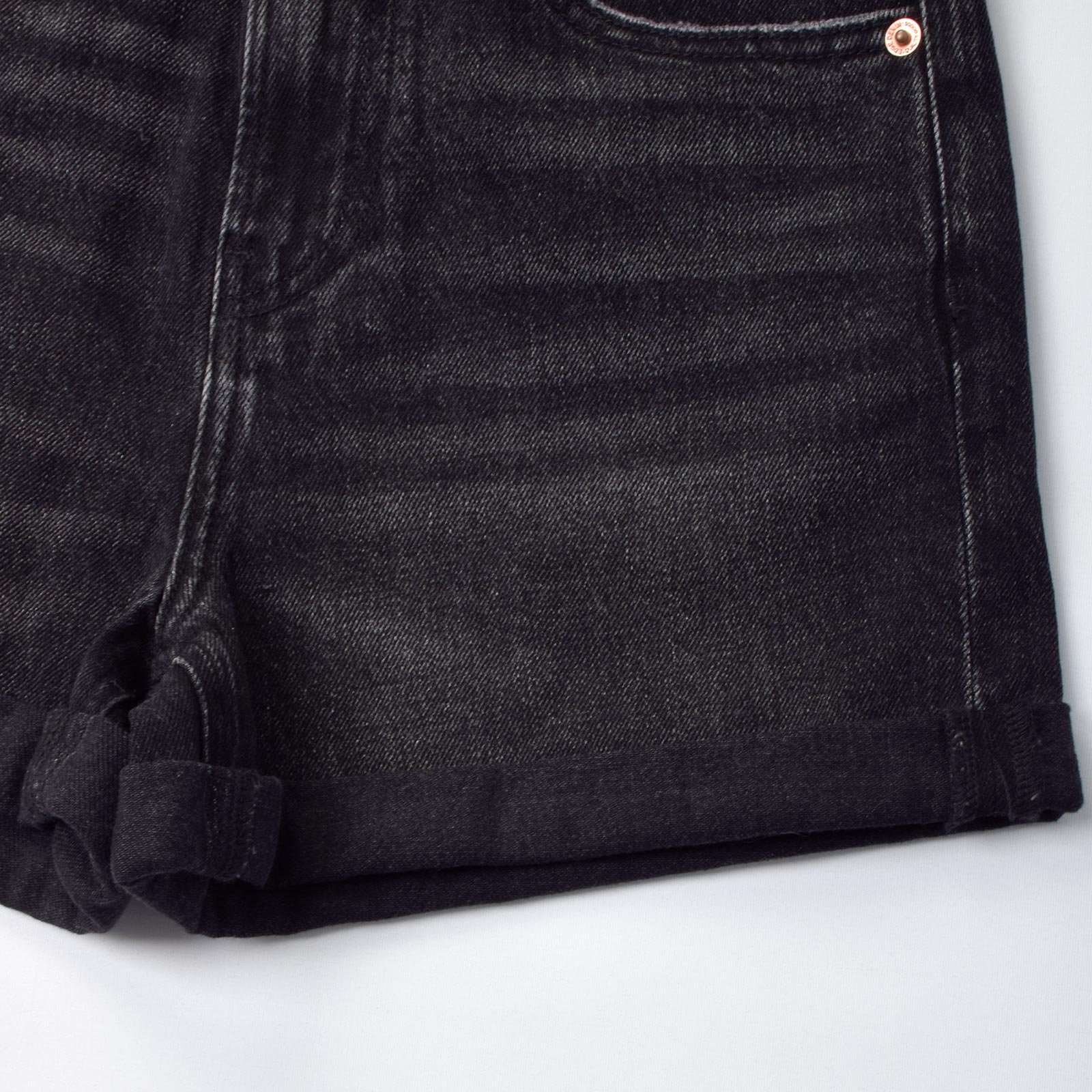 Custom Women's Black Mini Denim Shorts
