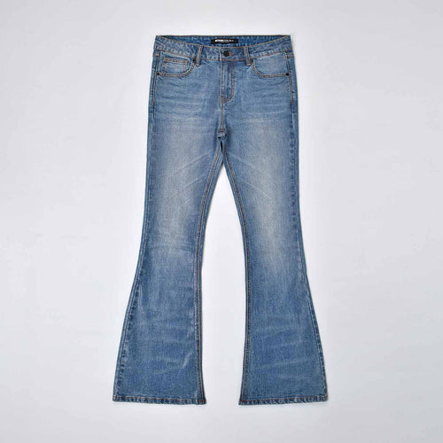 Custom Men's Waxed Coat Flared Jeans