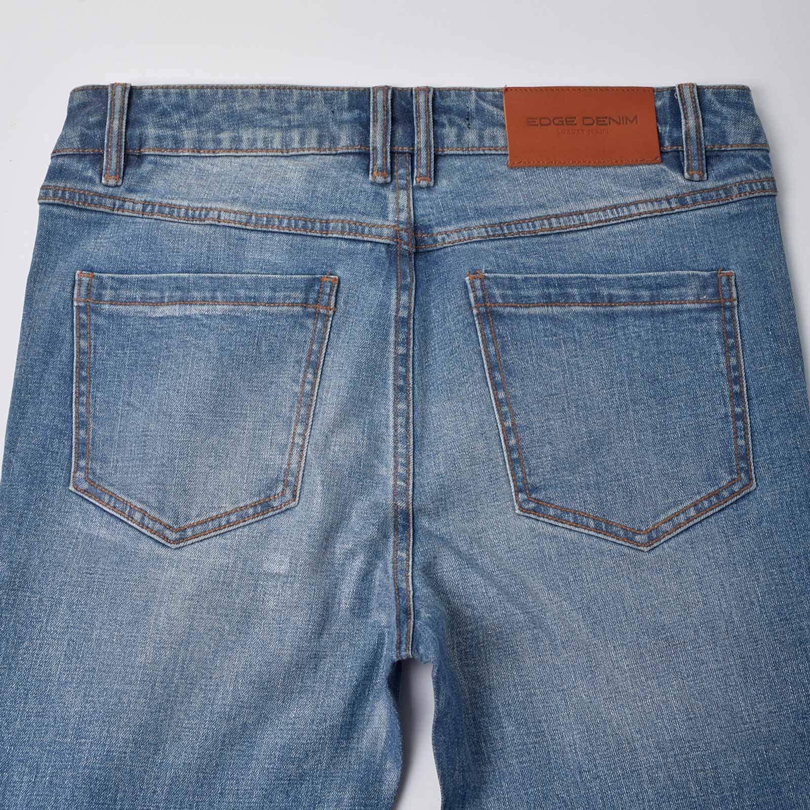 Custom Men's Waxed Coat Flared Jeans
