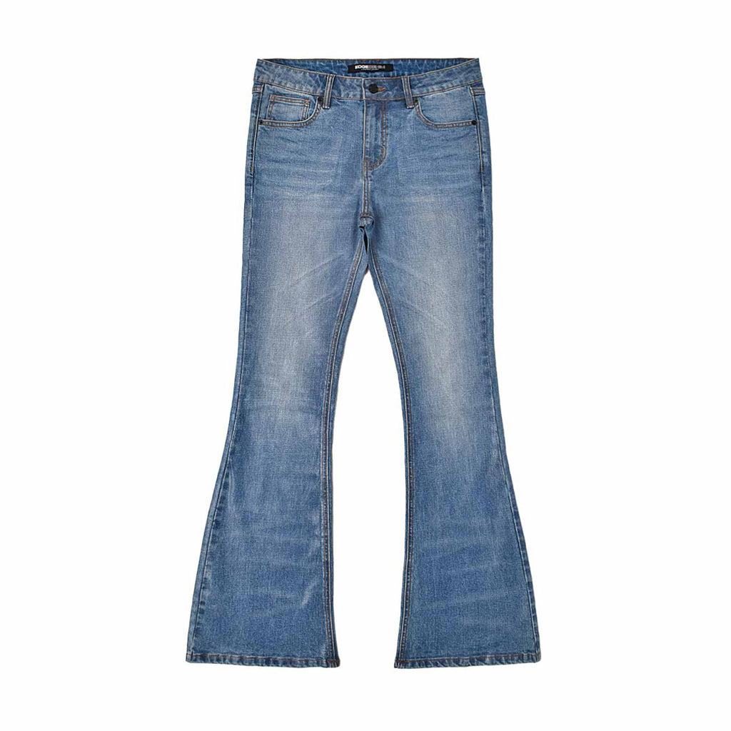 Custom Men's Waxed Coat Flared Jeans