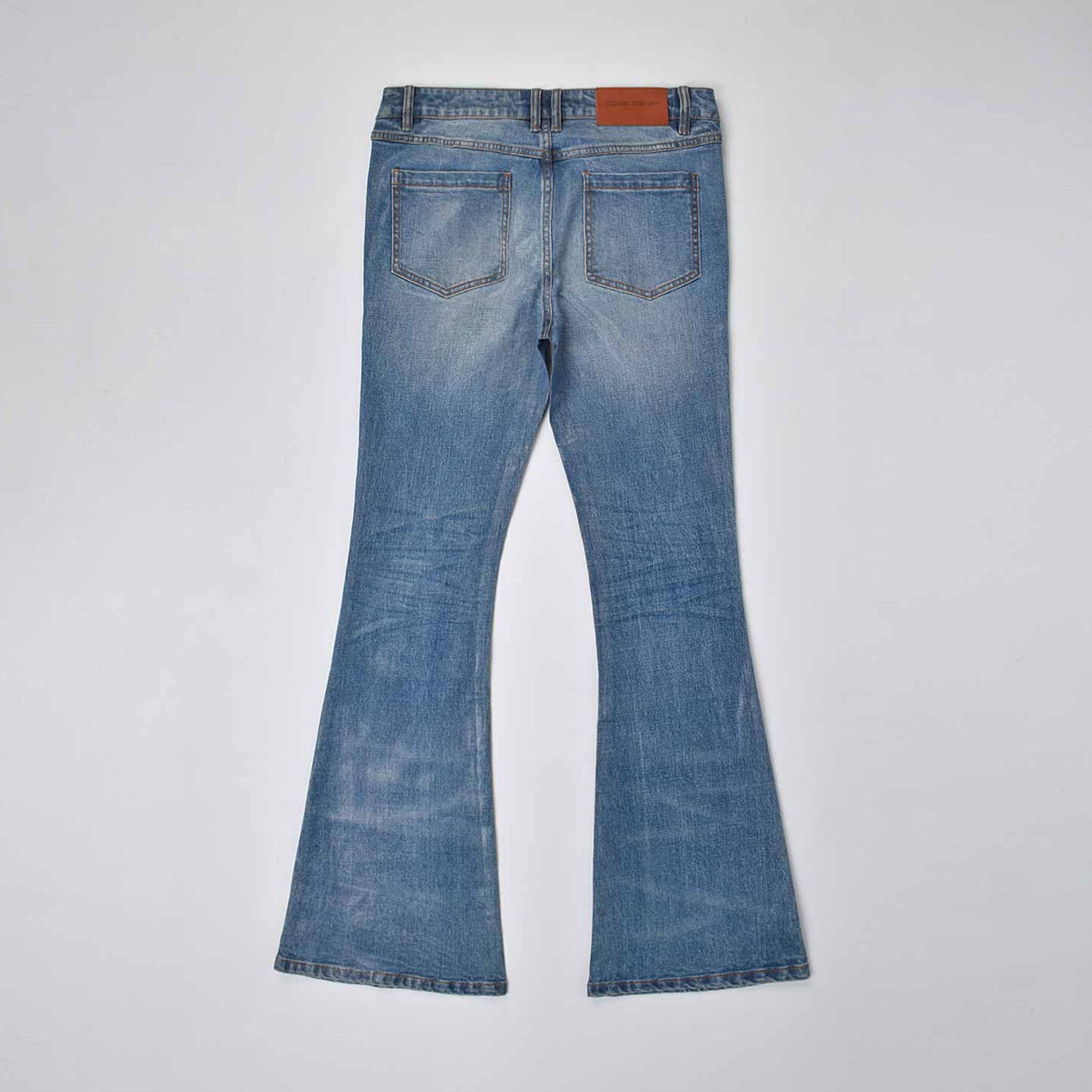 Custom Men's Waxed Coat Flared Jeans