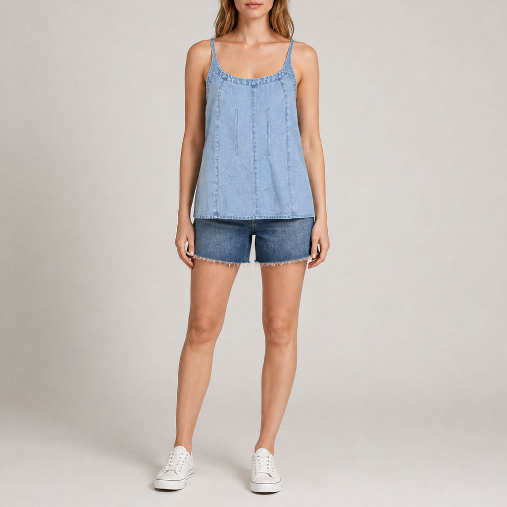 Custom Women's Elegant Casual A-Line Mini Denim Dress
