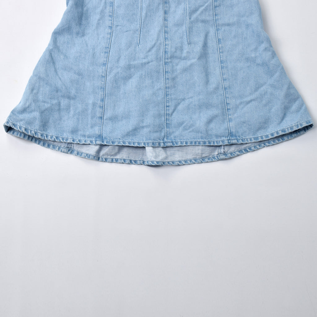 Custom Women's Elegant Casual A-Line Mini Denim Dress