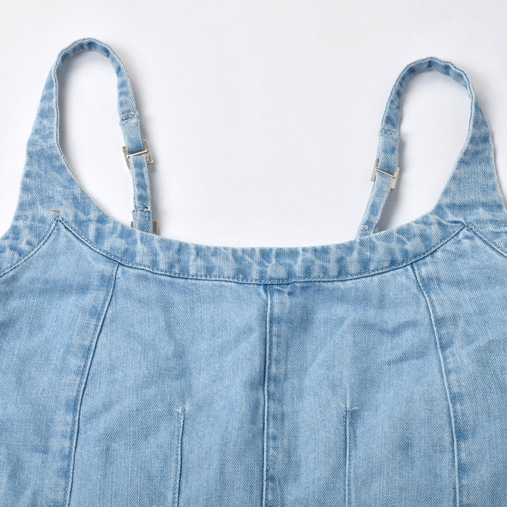 Custom Women's Elegant Casual A-Line Mini Denim Dress